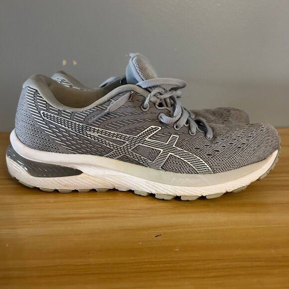 ASICS Gel-Cumulus 22 Flytefoam Running Shoes Womens US 8 Gray Synthetic 1012A741 - Picture 1 of 7